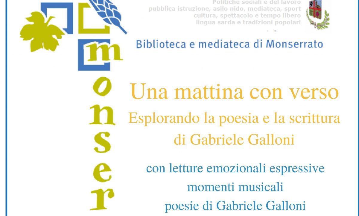 Una mattina con verso. Esplorando la poesia e la scrittura di Gabriele Galloni