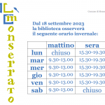 Avviso : Orario invernale 2023-24