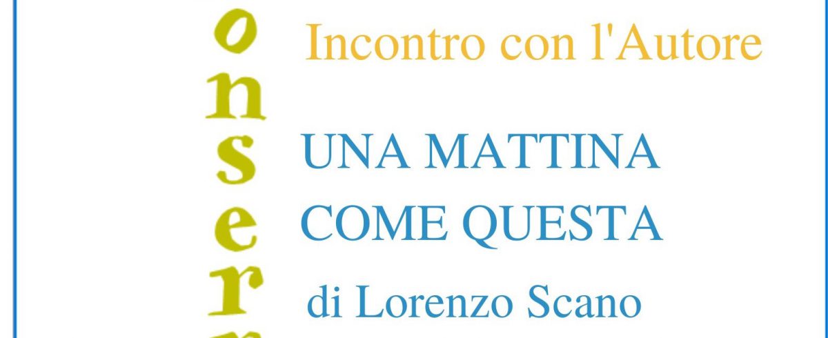 Incontro con l’autore Lorenzo Scano