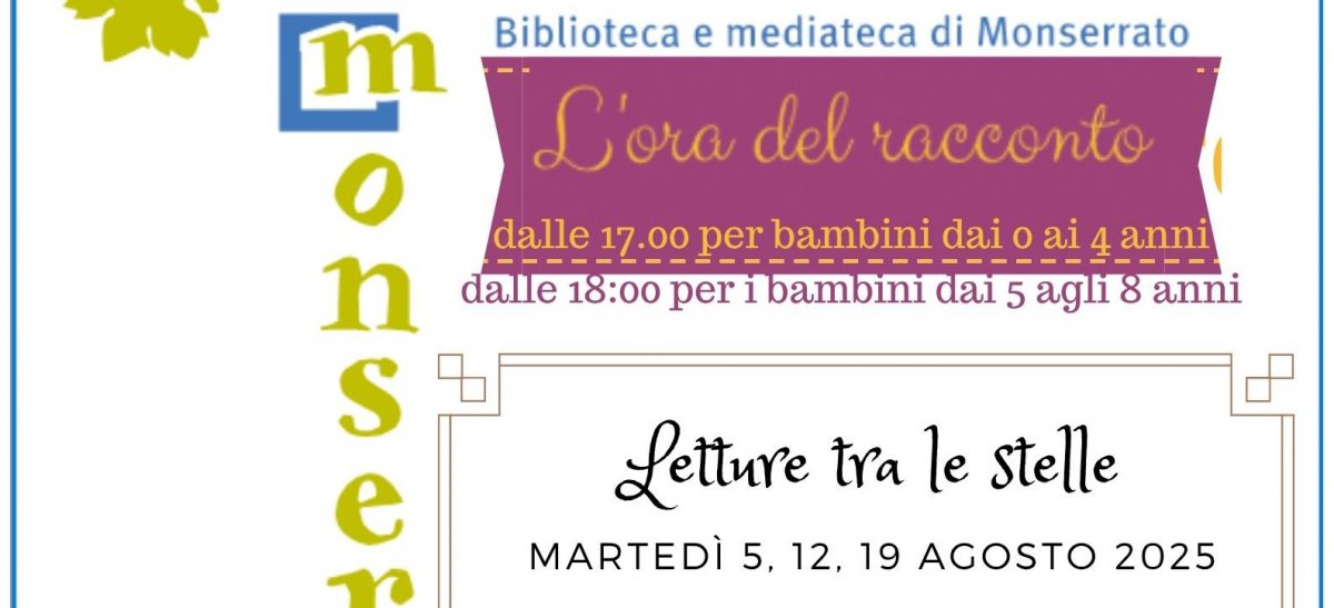 Ora del Racconto – agosto