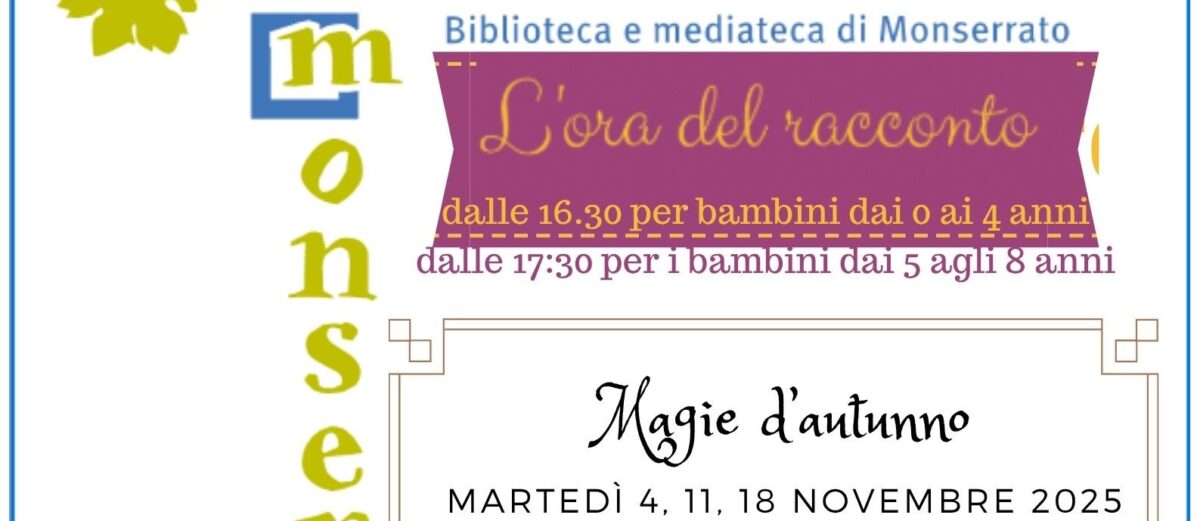 Porzione della locandina dell'ora del racconto "Magie d'autunno"