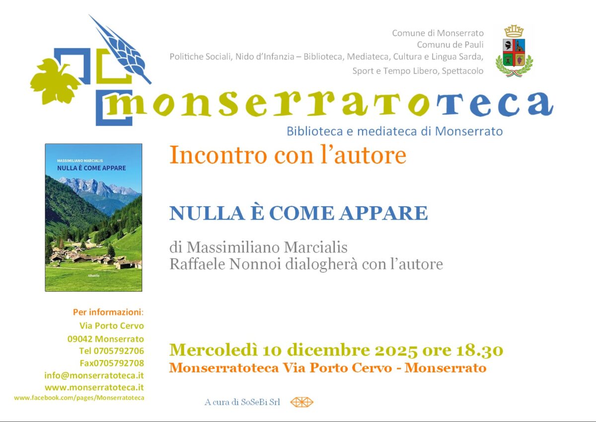 Invito all'evento con titolo e copertina del libro