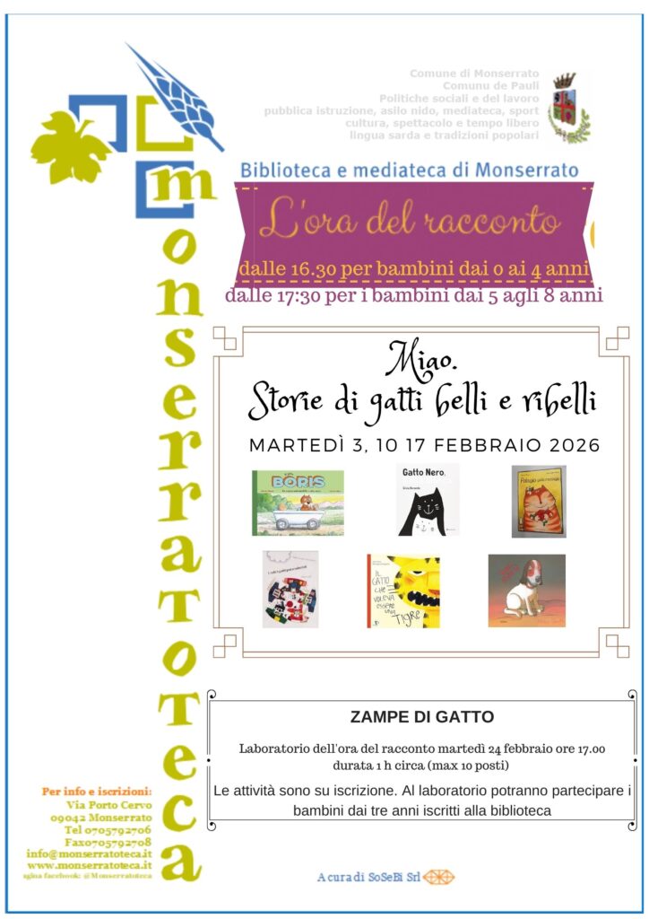 Locandina dell'ora del racconto di febbraio