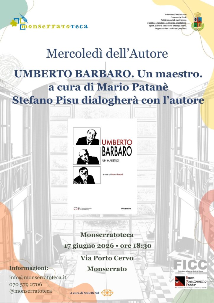 Locandina presentazione del libro UMBERTO BARBARO. UN MAETRO