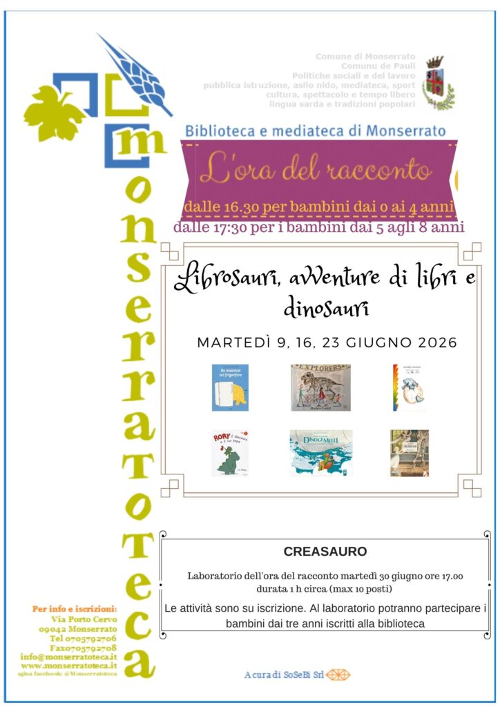 Locandina ora del racconto di Giugno